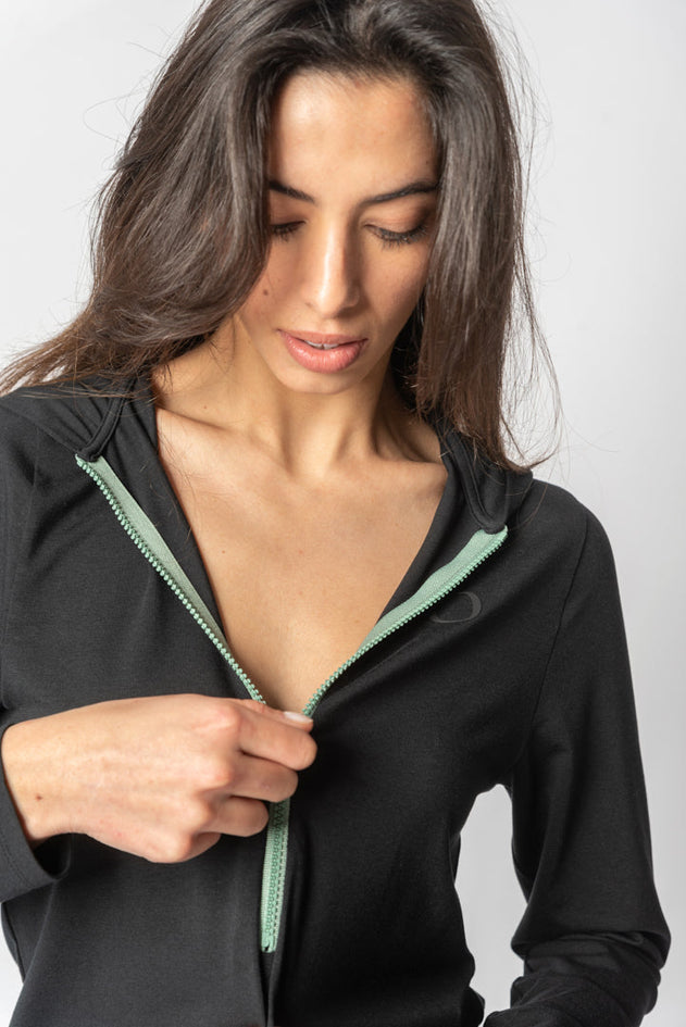 Jumpsuit Met Kap Zwart