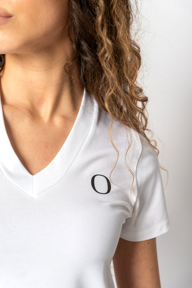 Shirt met V-hals