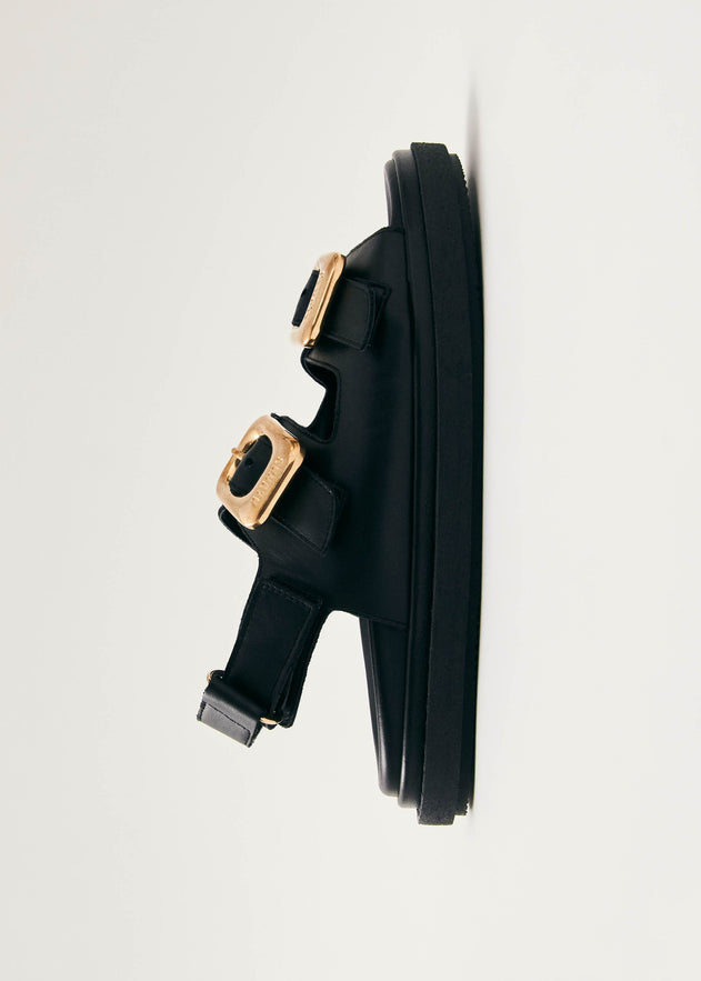 Daria Leather Sandals Black