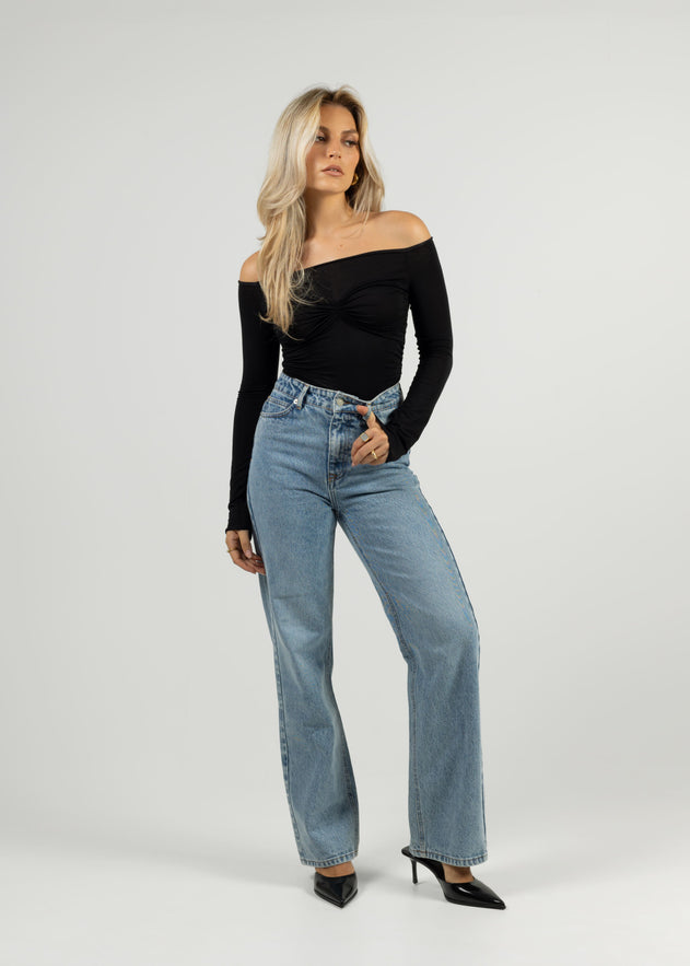 Shimmery Top Black