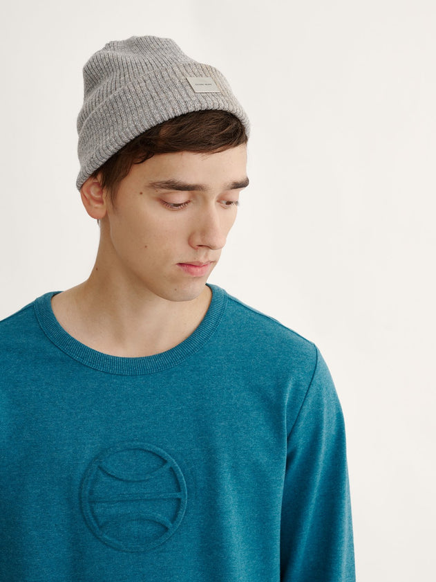 Hanki beanie melange grijs