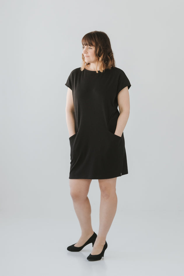 Cap Sleeve Tuniek Zwart