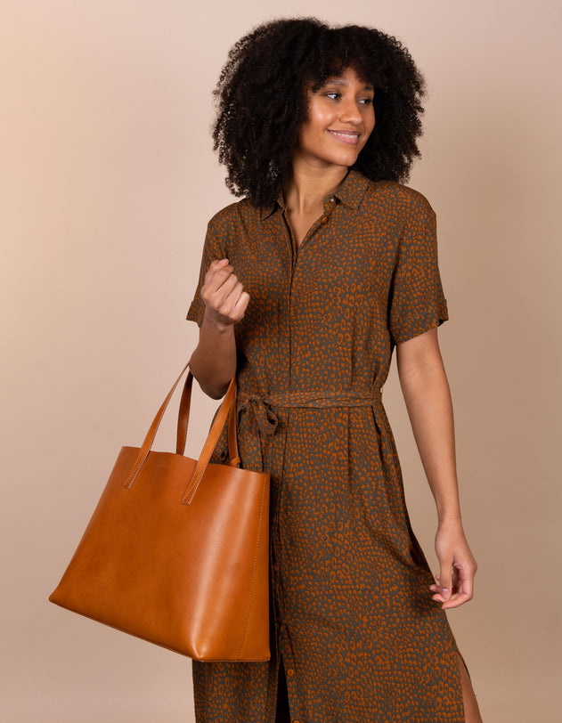 Sam Shopper - Cognac Classic Leather
