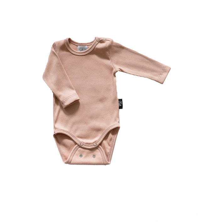 Baby's Ribbed Body Dusty Rose