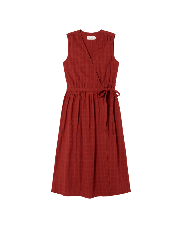 Amapola Dress Cuadrito Red