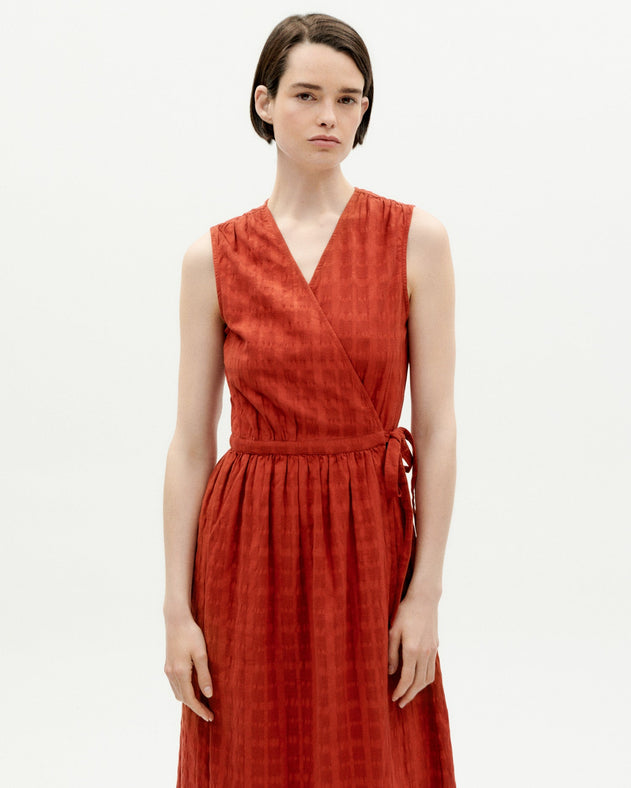 Amapola Dress Cuadrito Red