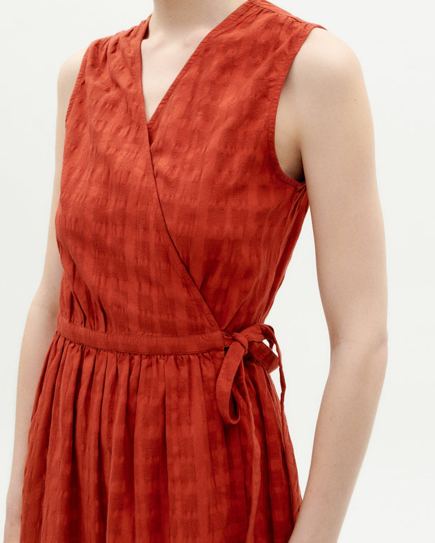Amapola Dress Cuadrito Red