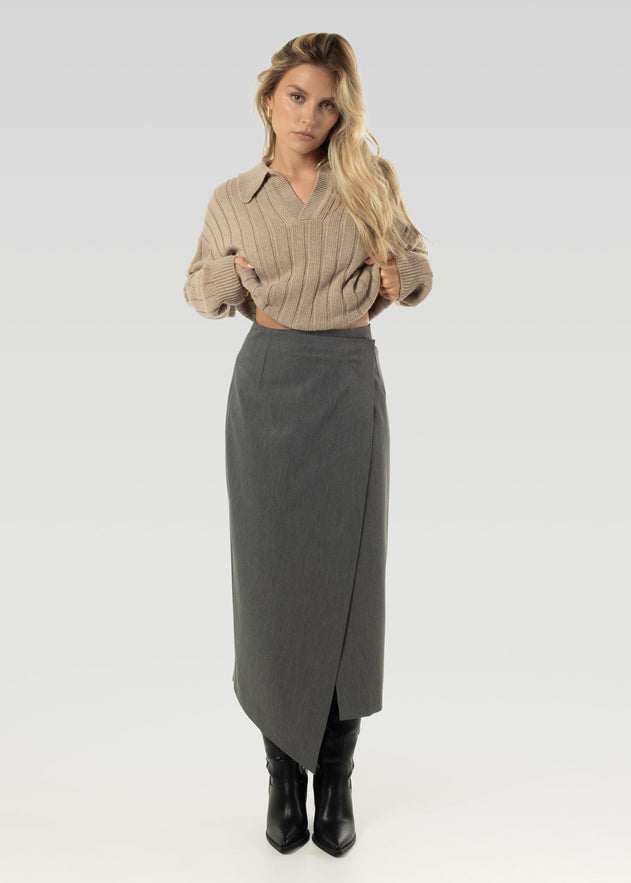 Henry Wool Cashmere Sweater Mocha Beige
