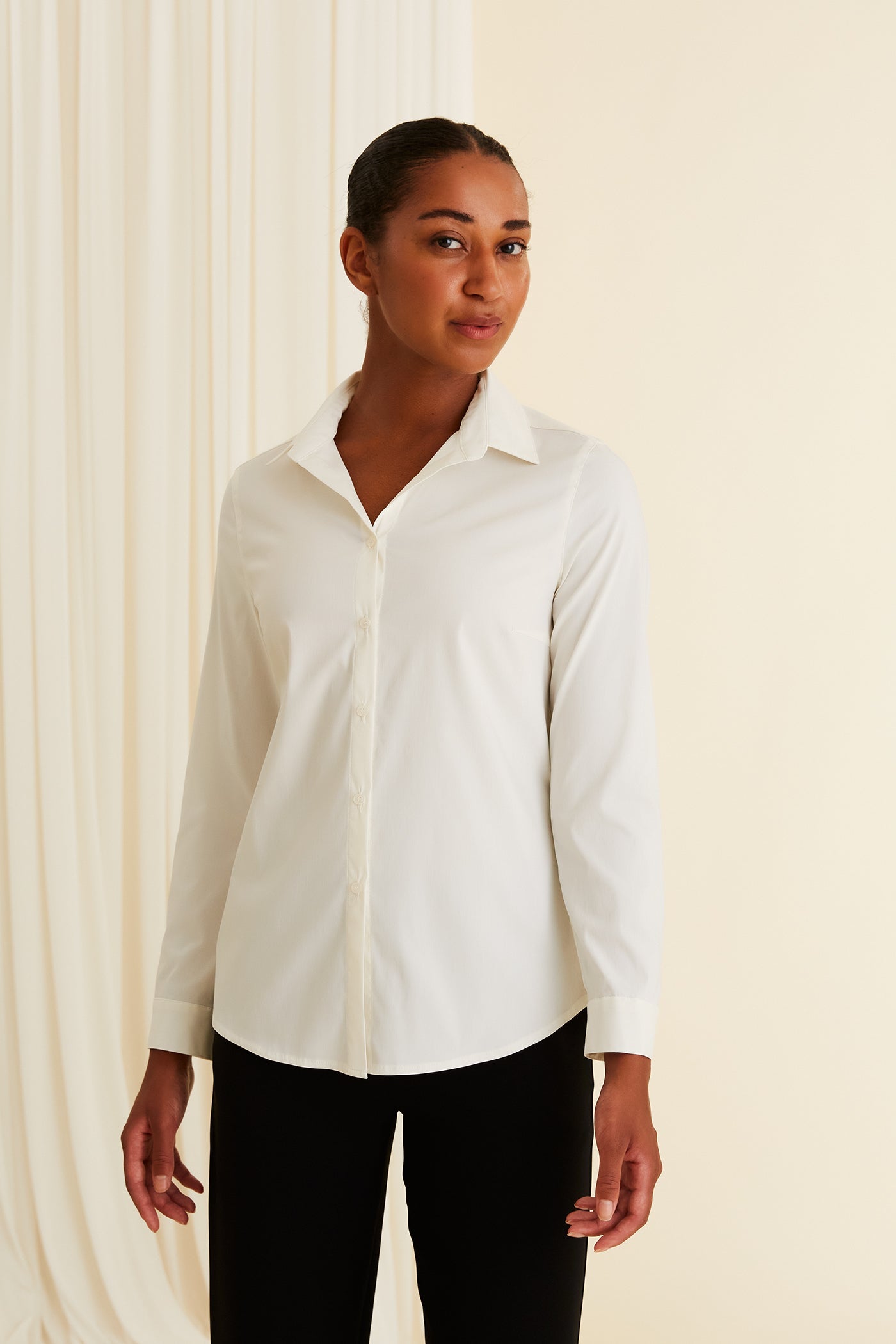 Kielo katoenen blouse zacht wit