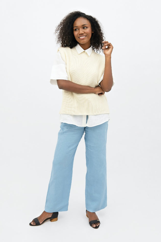 Napoli Nap - High Neck gebreide top - White -Xs
