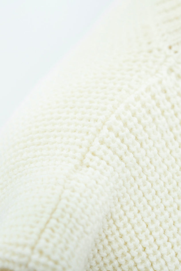 Napoli Nap - High Neck gebreide top - White -Xs