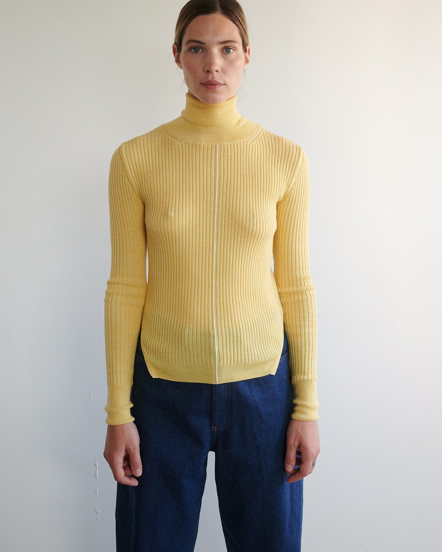 Austėja Merino Wool Turtleneck Yellow