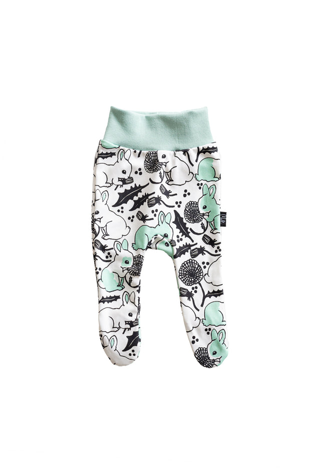 Preemie kickpants Dandelion Bunny Mint