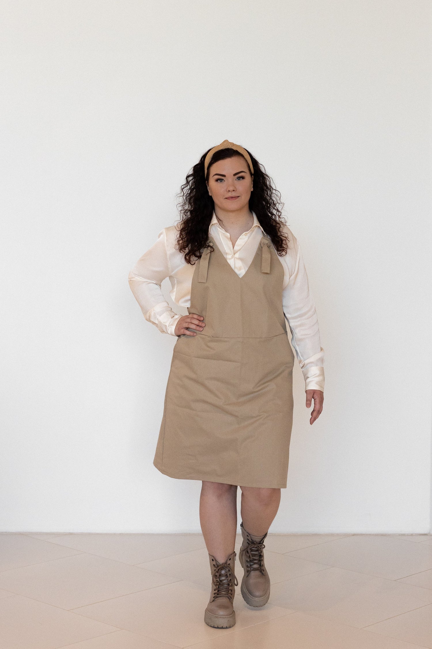 Lempi Knot Jurk Beige