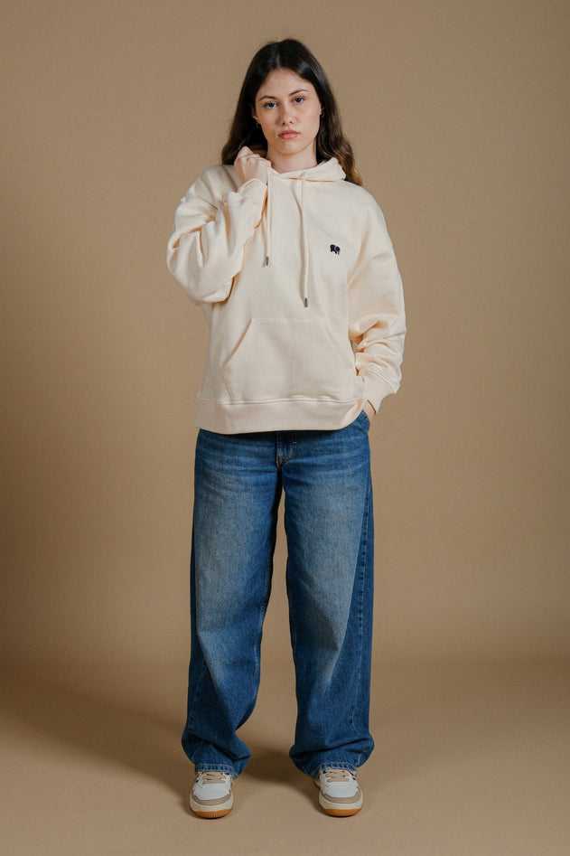 Dames Explanada Organic Oversized Hoodie Wit