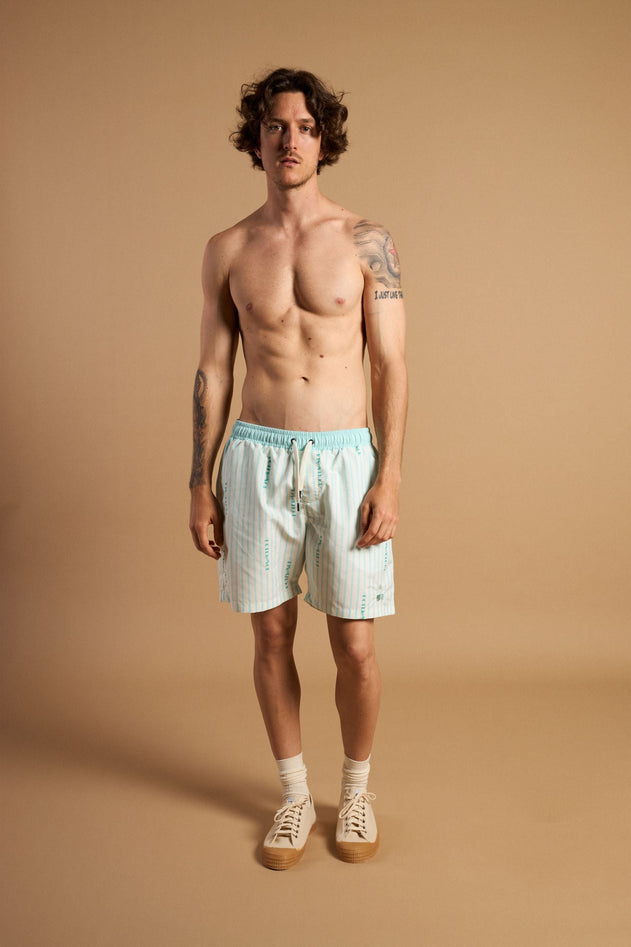 Heren Trendsplant X Antonyo Marest Hotel Del Sol Zwemshort Foam White