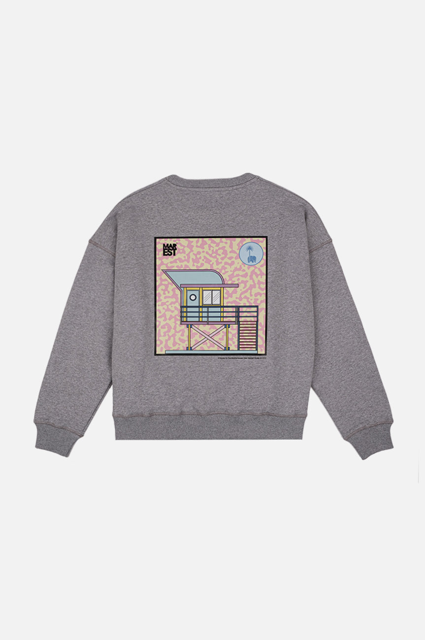 Dames Antonyo Marest x Trendsplant Art Hut Sweater Sport Grey