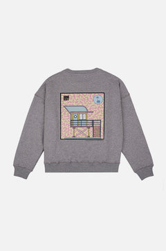 Dames Antonyo Marest x Trendsplant Art Hut Sweater Sport Grey