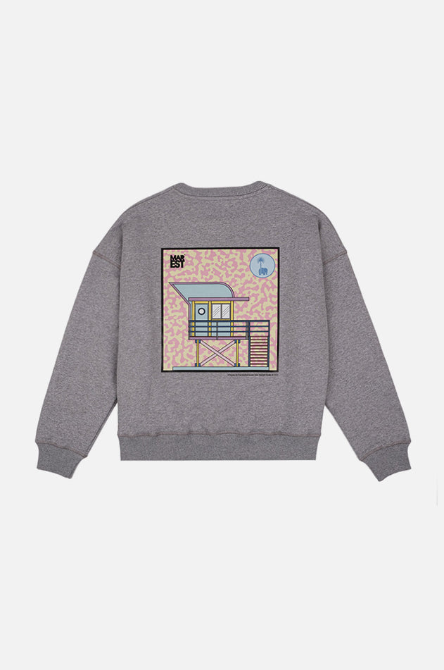 Dames Antonyo Marest x Trendsplant Art Hut Sweater Sport Grey