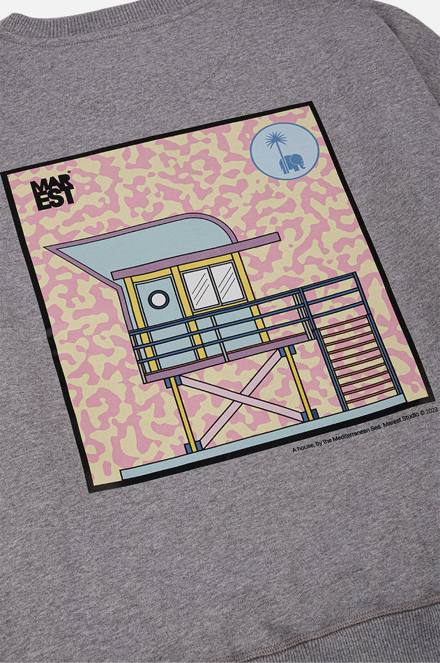 Dames Antonyo Marest x Trendsplant Art Hut Sweater Sport Grey