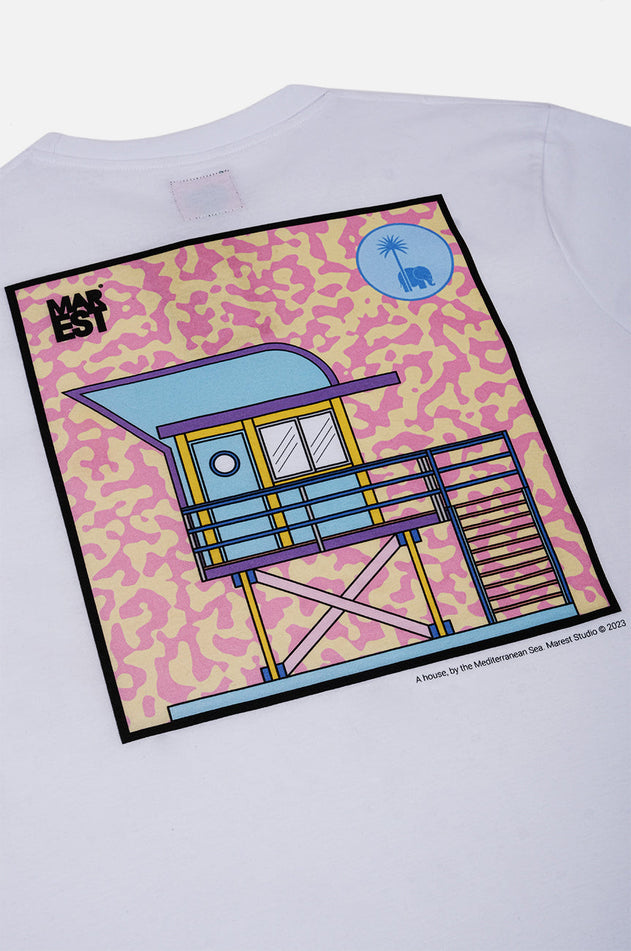 Antonyo Marest x Trendsplant Art Hut T-shirt Wit