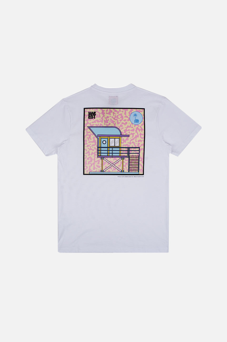 Antonyo Marest x Trendsplant Art Hut T-shirt Wit