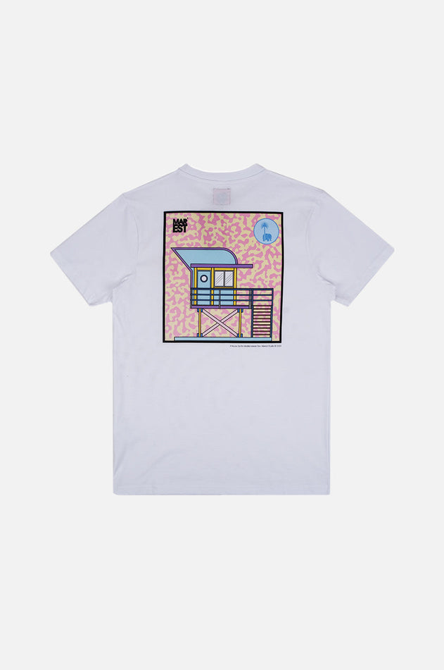 Antonyo Marest x Trendsplant Art Hut T-shirt Wit