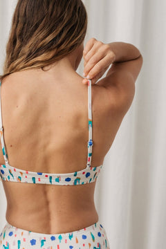 Sutton Bikini Top Abstract Print - IVALO.COM