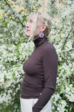 Rib Rollneck Chocolate Brown