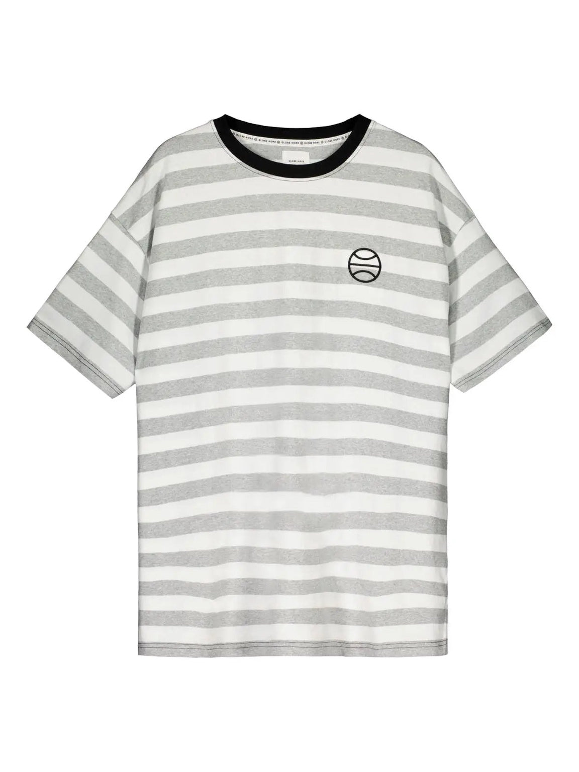 Rehja T-shirt Grijs-Wit Gestreept