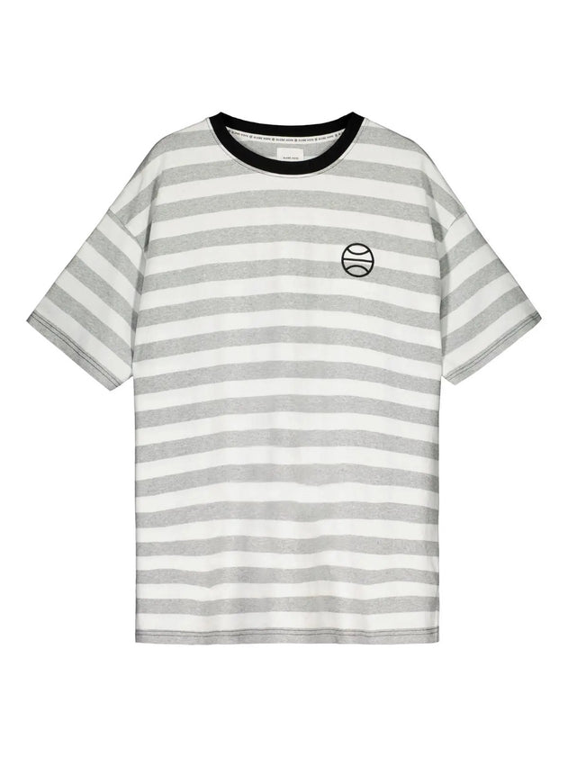 Rehja T-shirt Grijs-Wit Gestreept