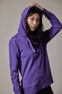 Women's Hoodie Sweatshirt With Side Slits