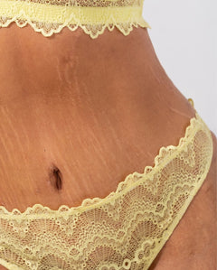 Lace Thong Light Yellow