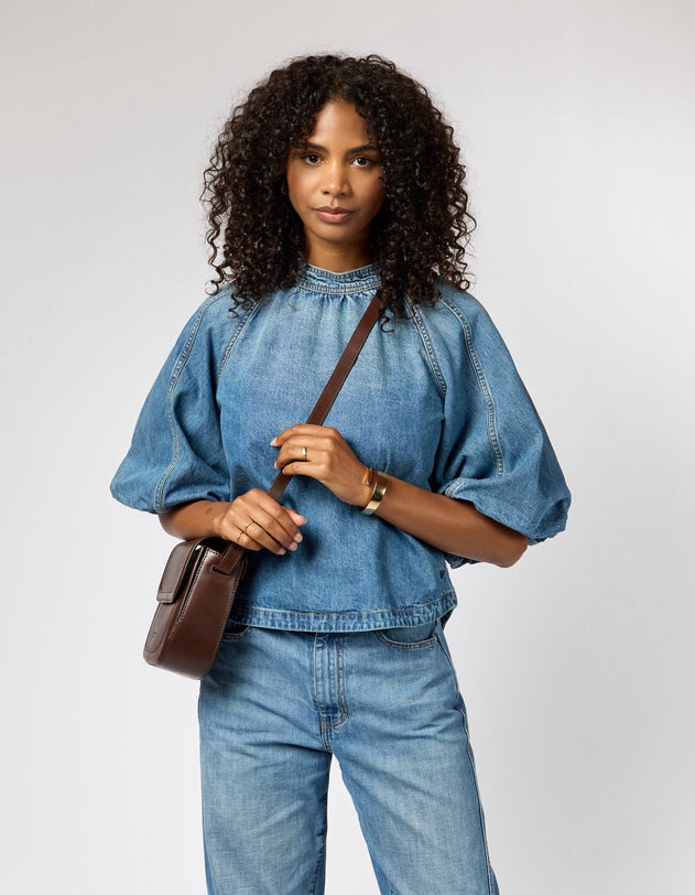 Nina Tas Chocoladebruin, Classic leer