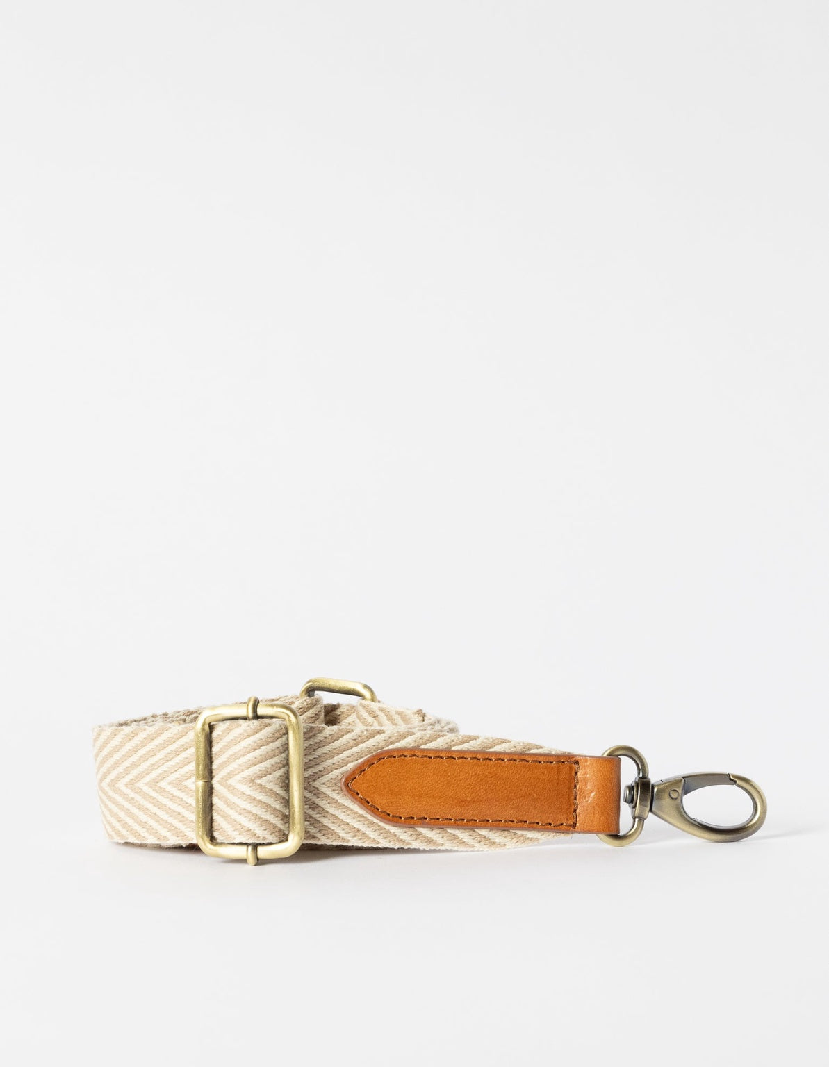 Herringbone Tasriem Zand & Cognac