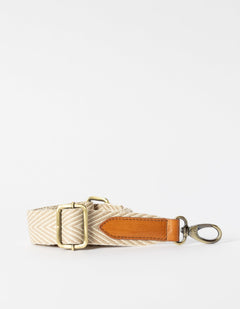 Herringbone Tasriem Zand & Cognac