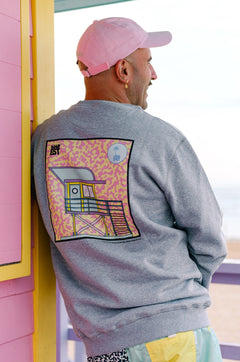 Heren Antonyo Marest x Trendsplant Art Hut Sweater Sport Grey
