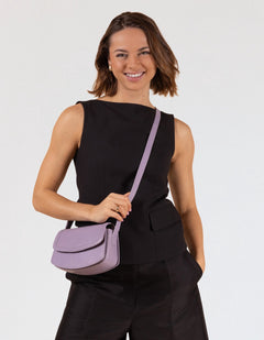 Kendalini Classic Leather Bag Lavender