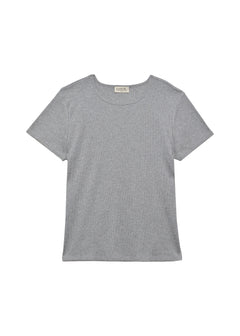 Classic Loose Rib T-shirt Grijs