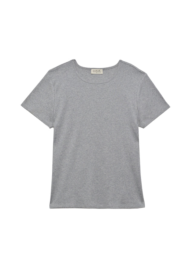 Classic Loose Rib T-shirt Grijs