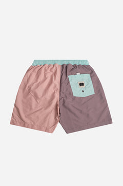 Color Block Zwemshort Mauve Purple