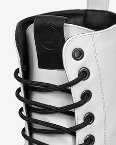 Worker Monster Cactus Leather Boots White