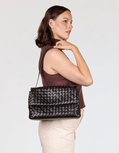 Kenzie Woven Bag Classic Leather Black