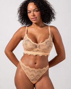 Lace Balconette Peach