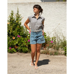 Sabia Top Black Gingham