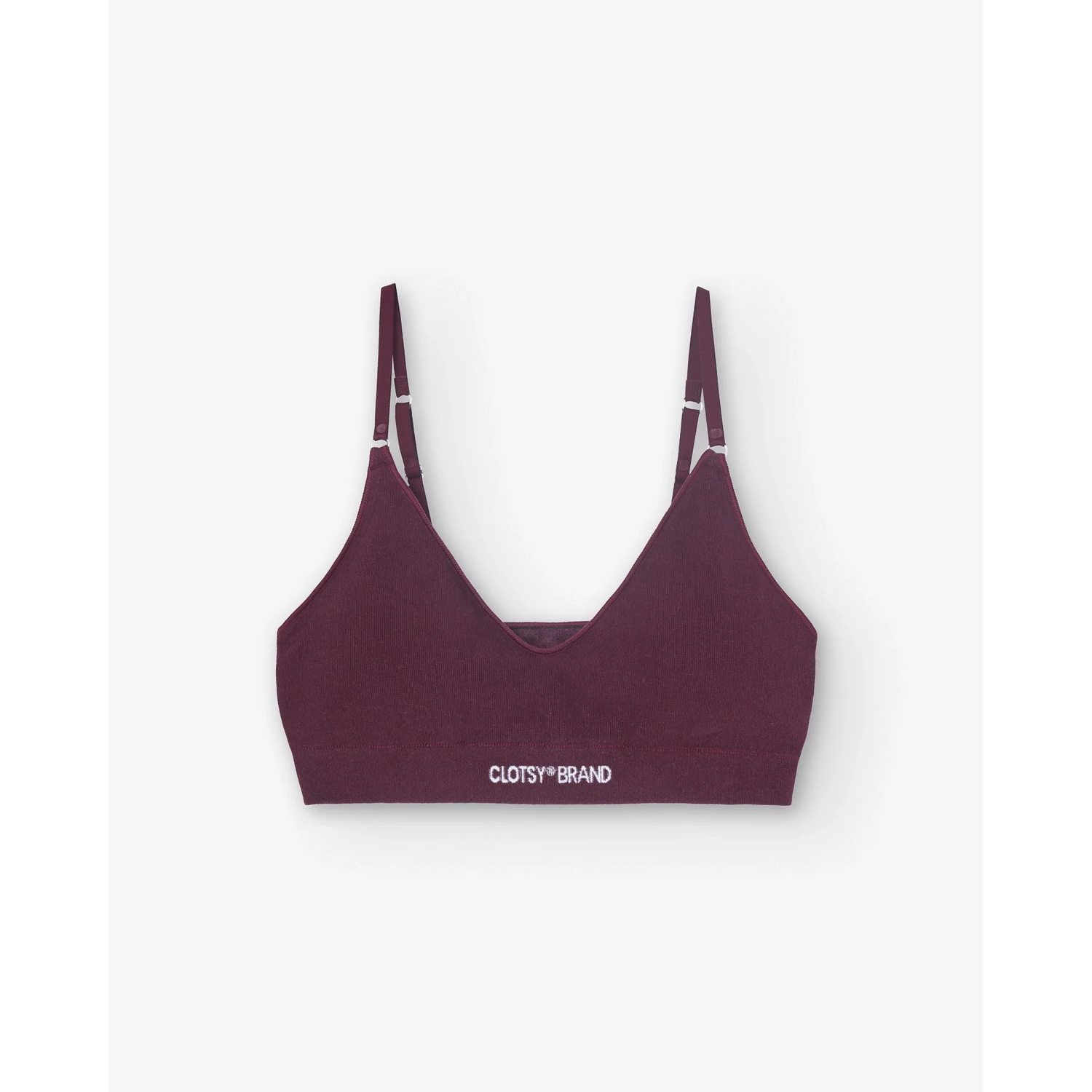 Clotsy Brand Bralette Burgundy