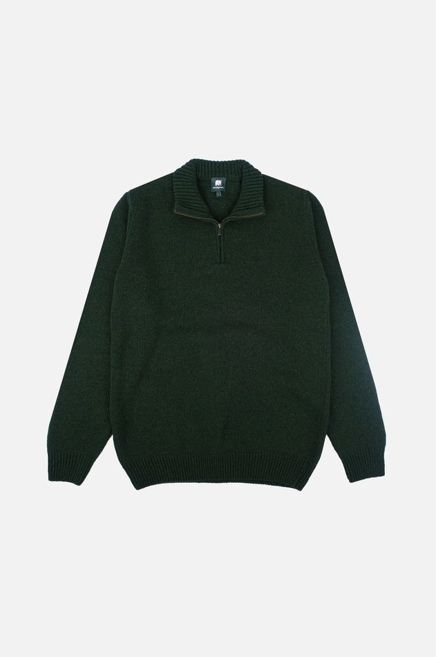 Bernia Quarter Zip Trui Bosgroen
