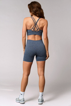 Ether Biker Shorts Navy Heather