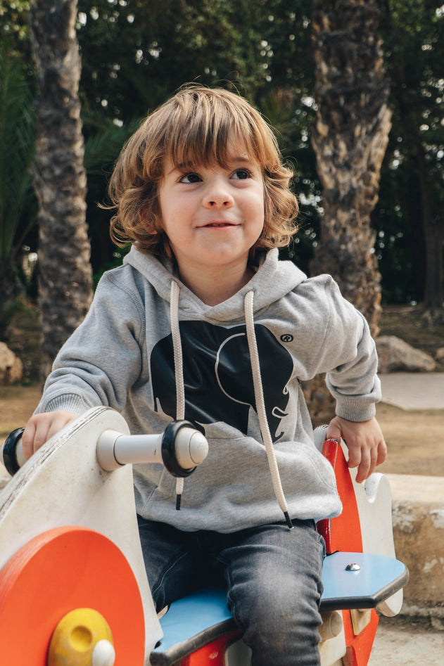 Kids Organic Classic Hoodie Heather Grey