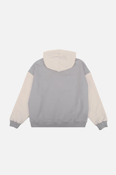Color Block Hoodie Steel Haze Grey